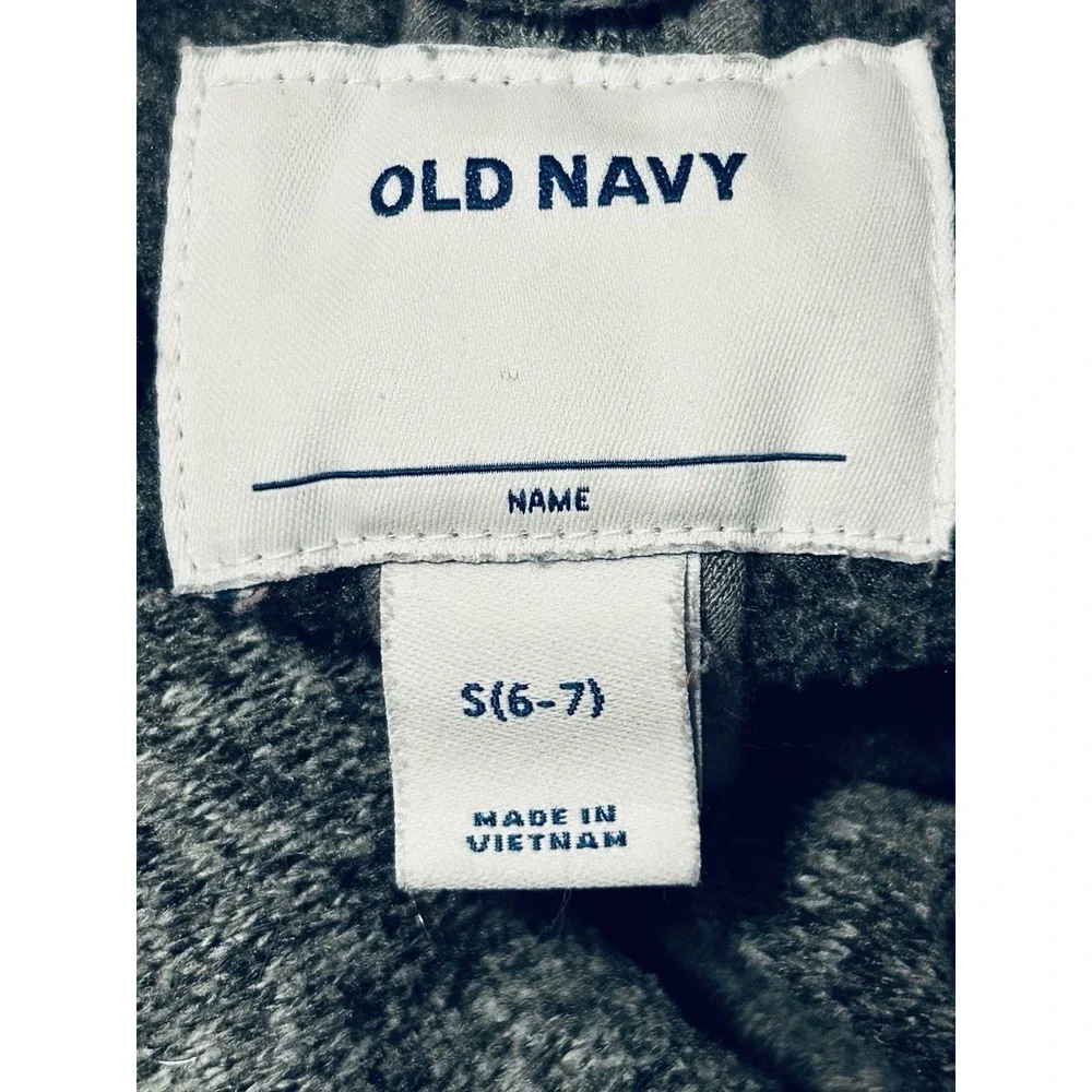 Old Navy Youth Girls Size Small (6/7)Jacket Asymmetrical Zip Heather Gray Fleece
